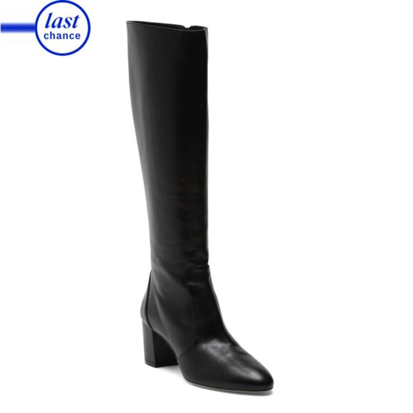 STUART WEITZMAN Shoes - STUART WEITZMAN Black Made In Spain Leather Yulana 60 Knee High Boots
